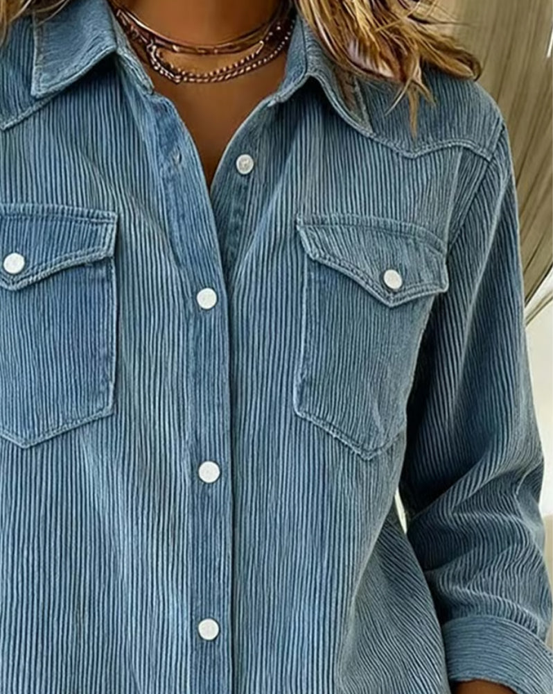 Nancy® | Long-Sleeve Shirt with Lapel and Button Placket