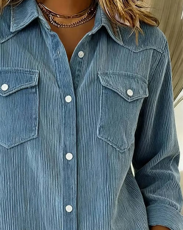 Nancy® | Long-Sleeve Shirt with Lapel and Button Placket