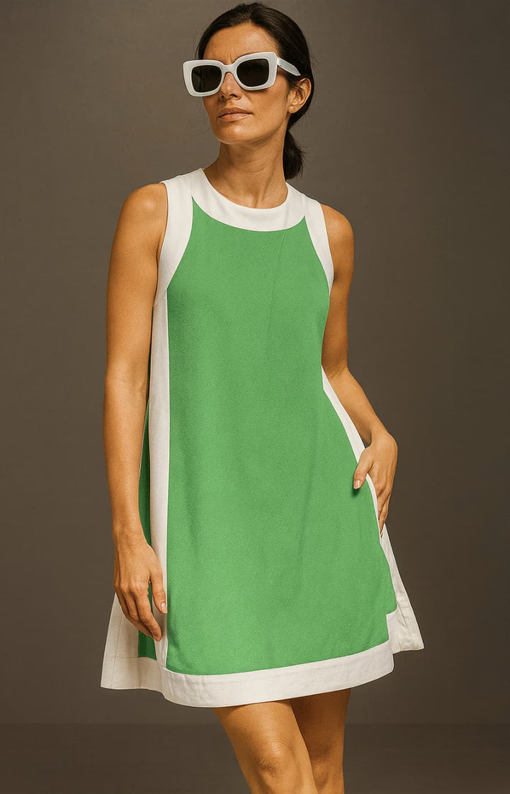 VALENTINA | CONJUNTO SIN MANGAS TIPO VESTIDO CON FALDA Y SHORTS OCULTOS