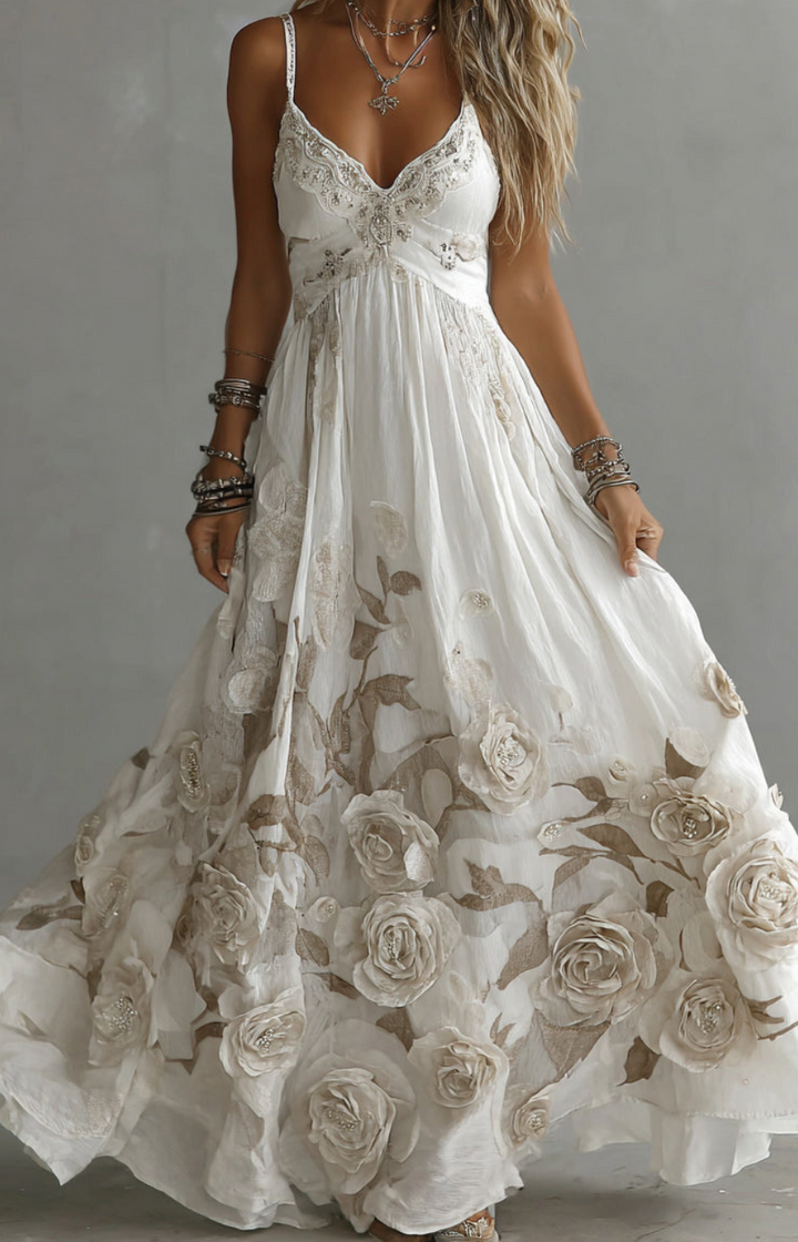 LUCÍA | EMBROIDERED MAXI DRESS