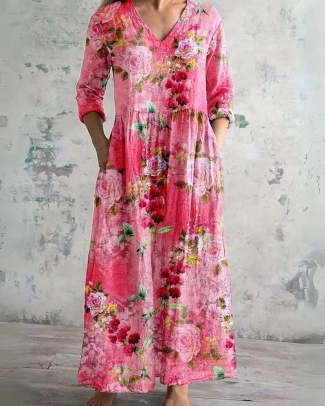 Hazel™ | Vintage Floral Maxi Dress