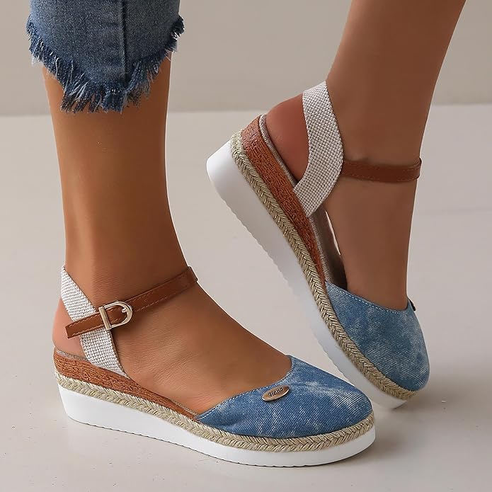 Alfonsa | Ortopediska Sandaler med Platå, Ventilerande och Avslappnade