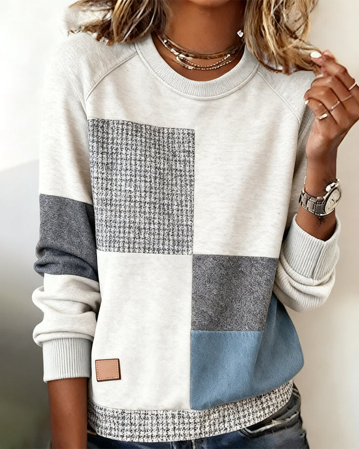 Dorothy® | Casual Contrast Color Crew Neck Sweatshirt