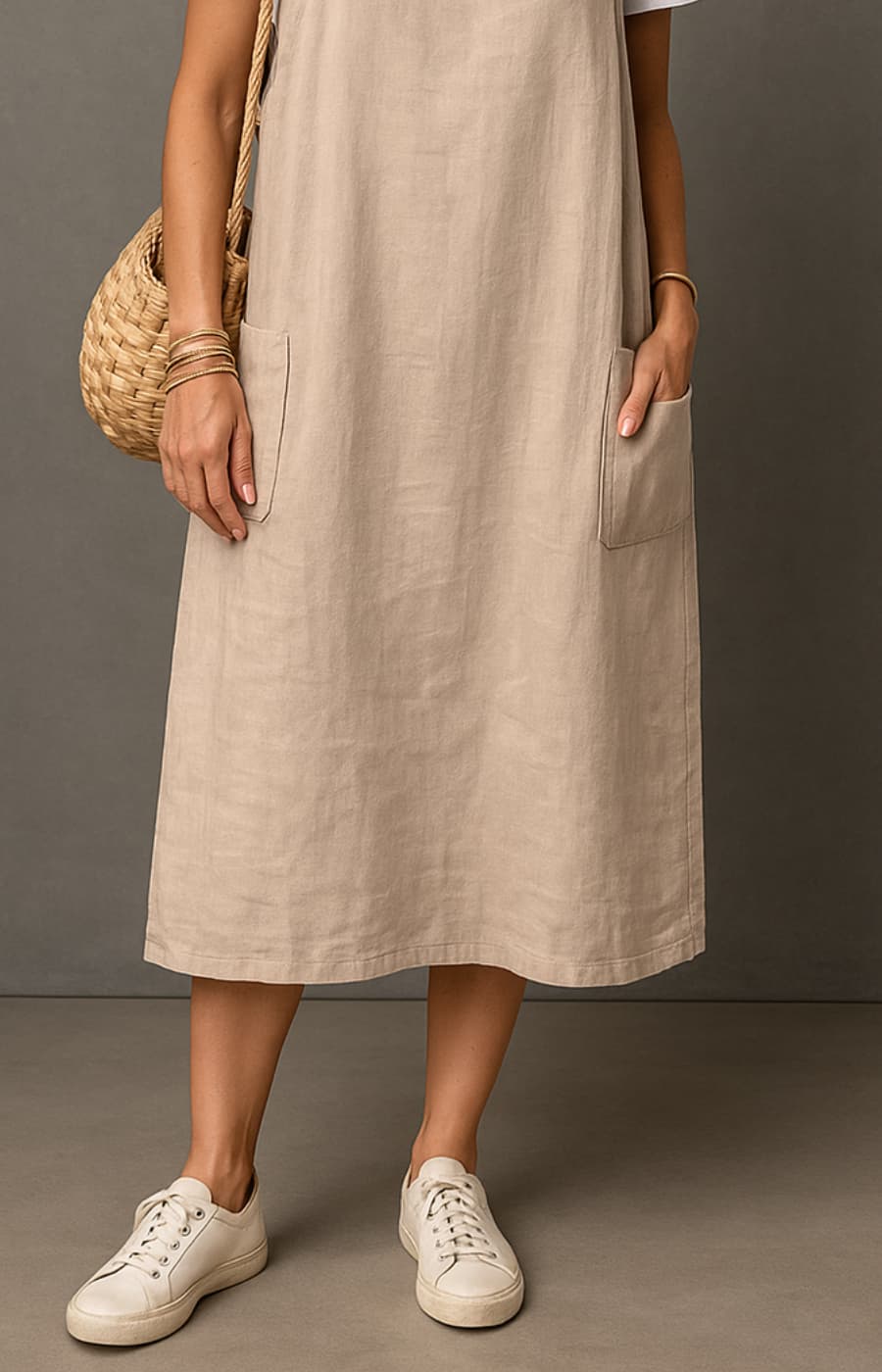 ALBA | VESTIDO CON TIRANTES AJUSTABLES Y BOLSILLOS