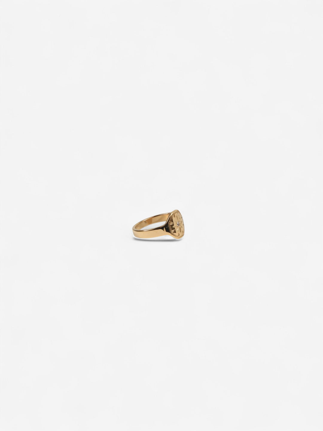 NORTH STAR | ANILLO SIGNET CON LUZ Y DIRECCIÓN INTERIOR