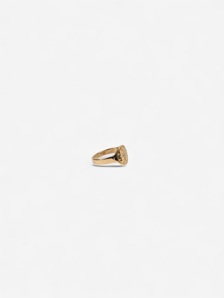NORTH STAR | ANILLO SIGNET CON LUZ Y DIRECCIÓN INTERIOR