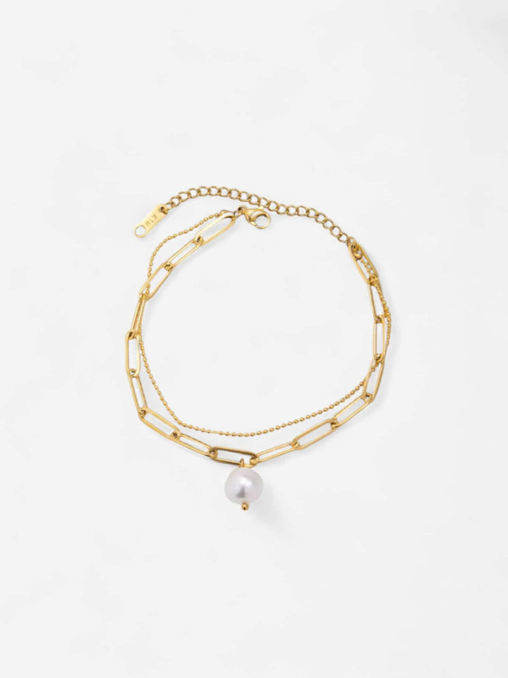 AURORA PEARL | PULSERA CON CADENAS Y EQUILIBRIO INTERIOR