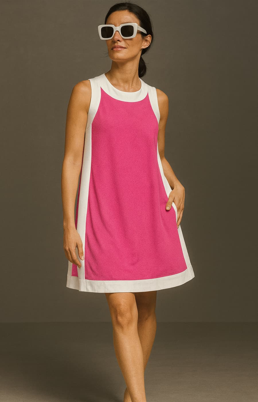 VALENTINA | CONJUNTO SIN MANGAS TIPO VESTIDO CON FALDA Y SHORTS OCULTOS