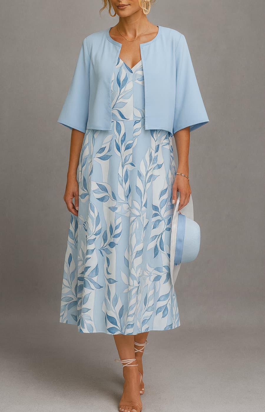 SOFÍA | VESTIDO ESTAMPADO CON CHAQUETA ELEGANTE A JUEGO