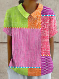 Zoe | Colourful Patchwork Shirt