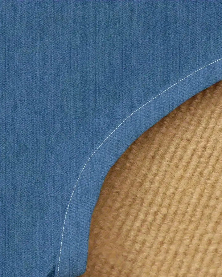 THE DELAVEA | SLEEVELESS DENIM-LOOK DRESS