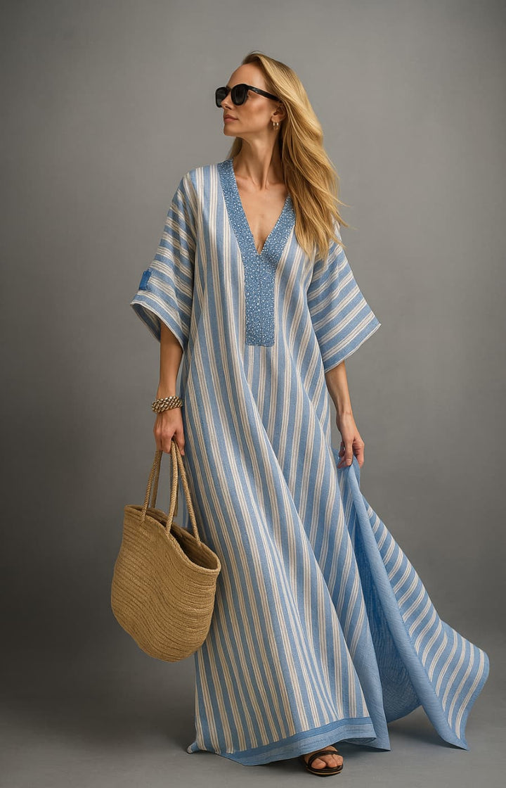 SOFÍA | VESTIDO LARGO CON DETALLES ARTESANALES