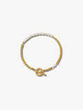AMÉLIE PEARL | PULSERA CON CADENA DORADA Y PERLAS NATURALES