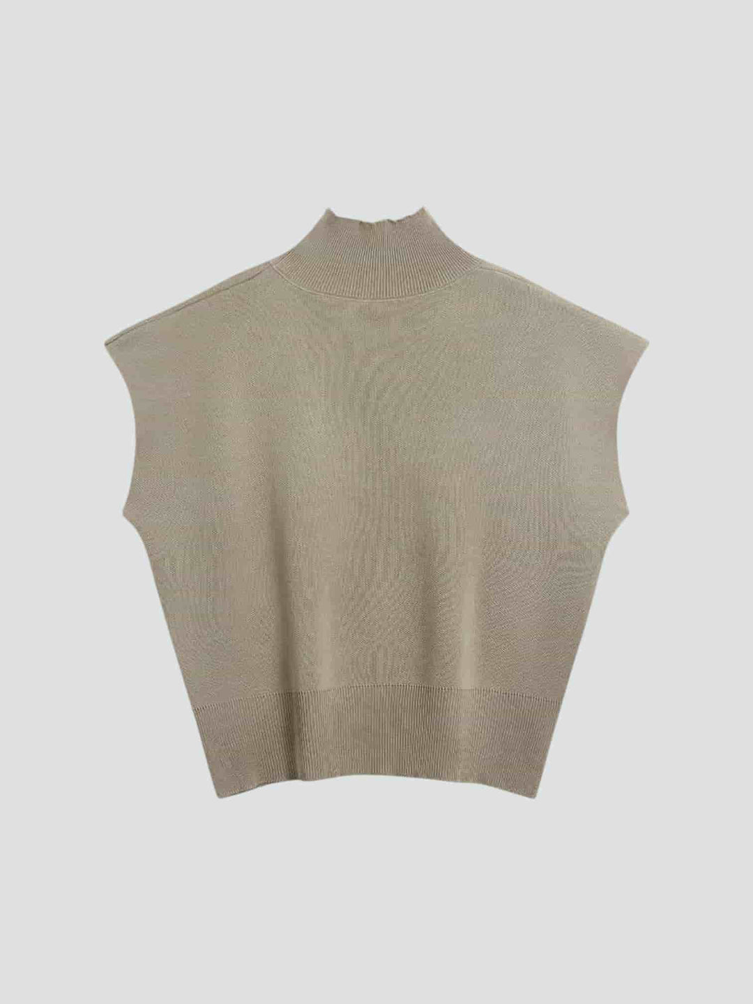 ÁNGELA | TOP DE PUNTO SIN MANGAS CON CUELLO ALTO
