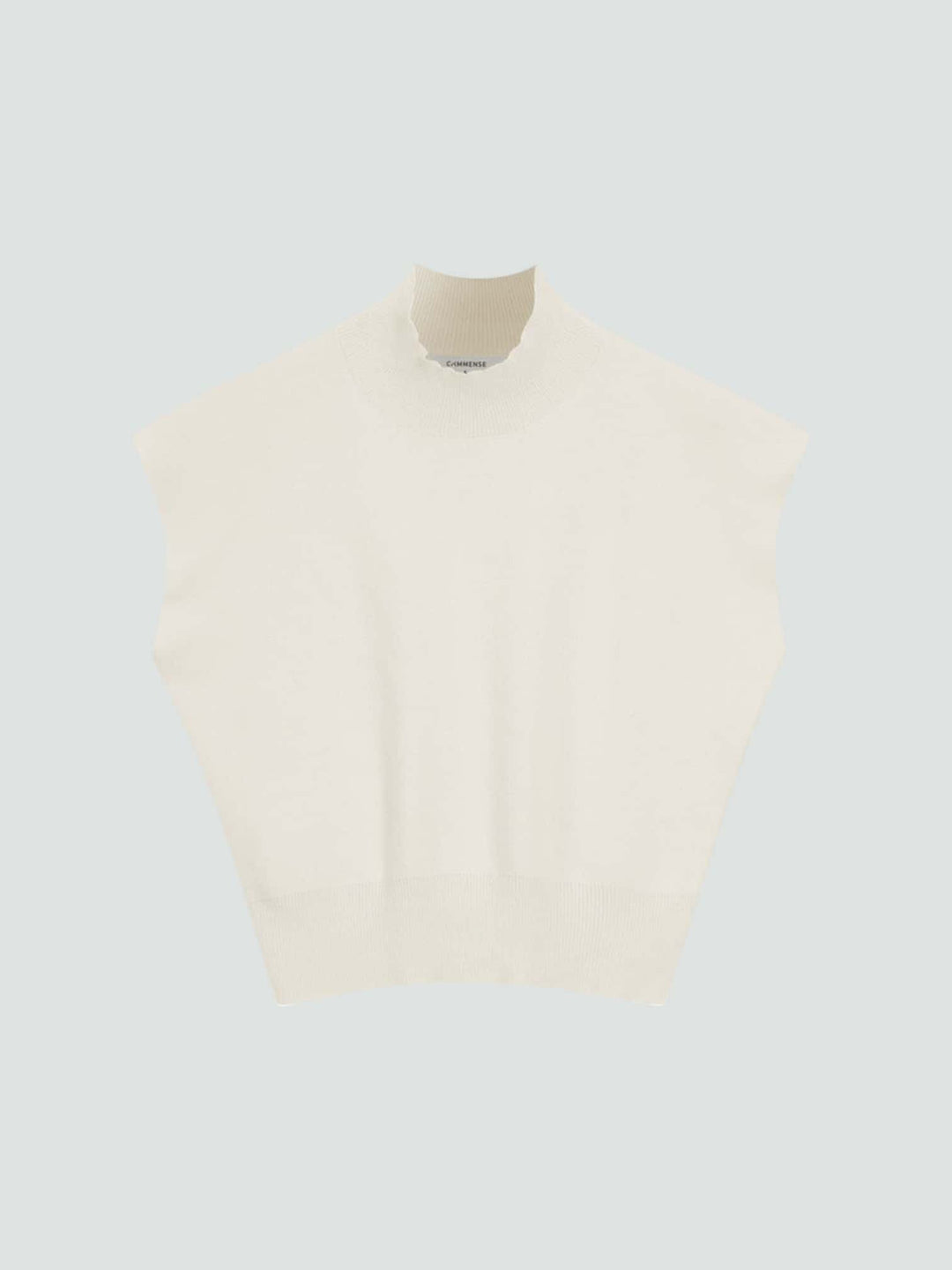 ÁNGELA | TOP DE PUNTO SIN MANGAS CON CUELLO ALTO