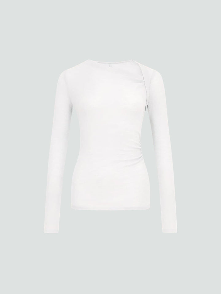 VALENTINA | TOP DE MANGA LARGA CON ESCOTE ASIMÉTRICO