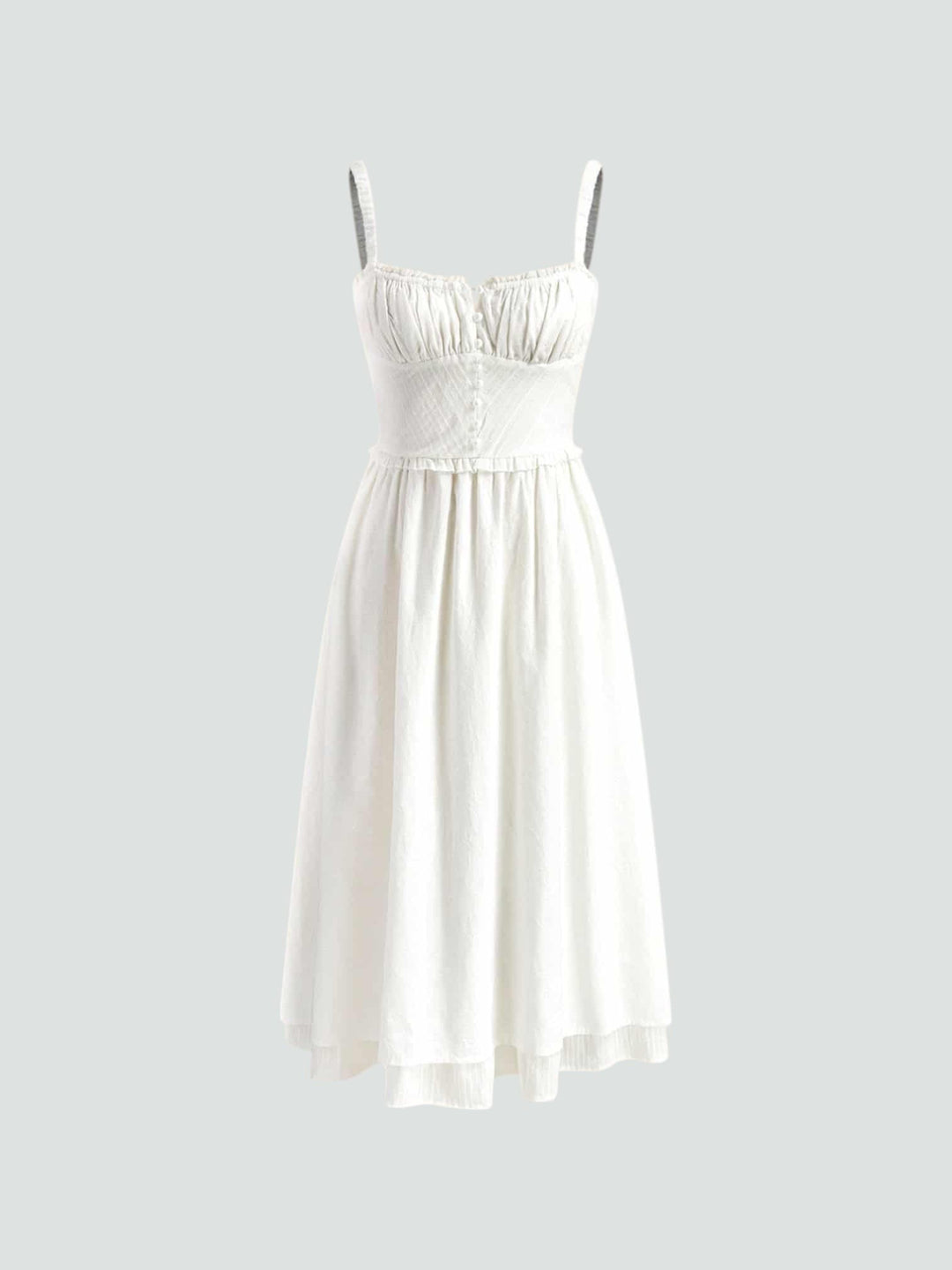 CARMEN | VESTIDO MIDI CON DETALLE FRUNCIDO