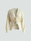 SOFÍA | CÁRDIGAN ENTALLADO CON BOTÓN ESCULTÓRICO