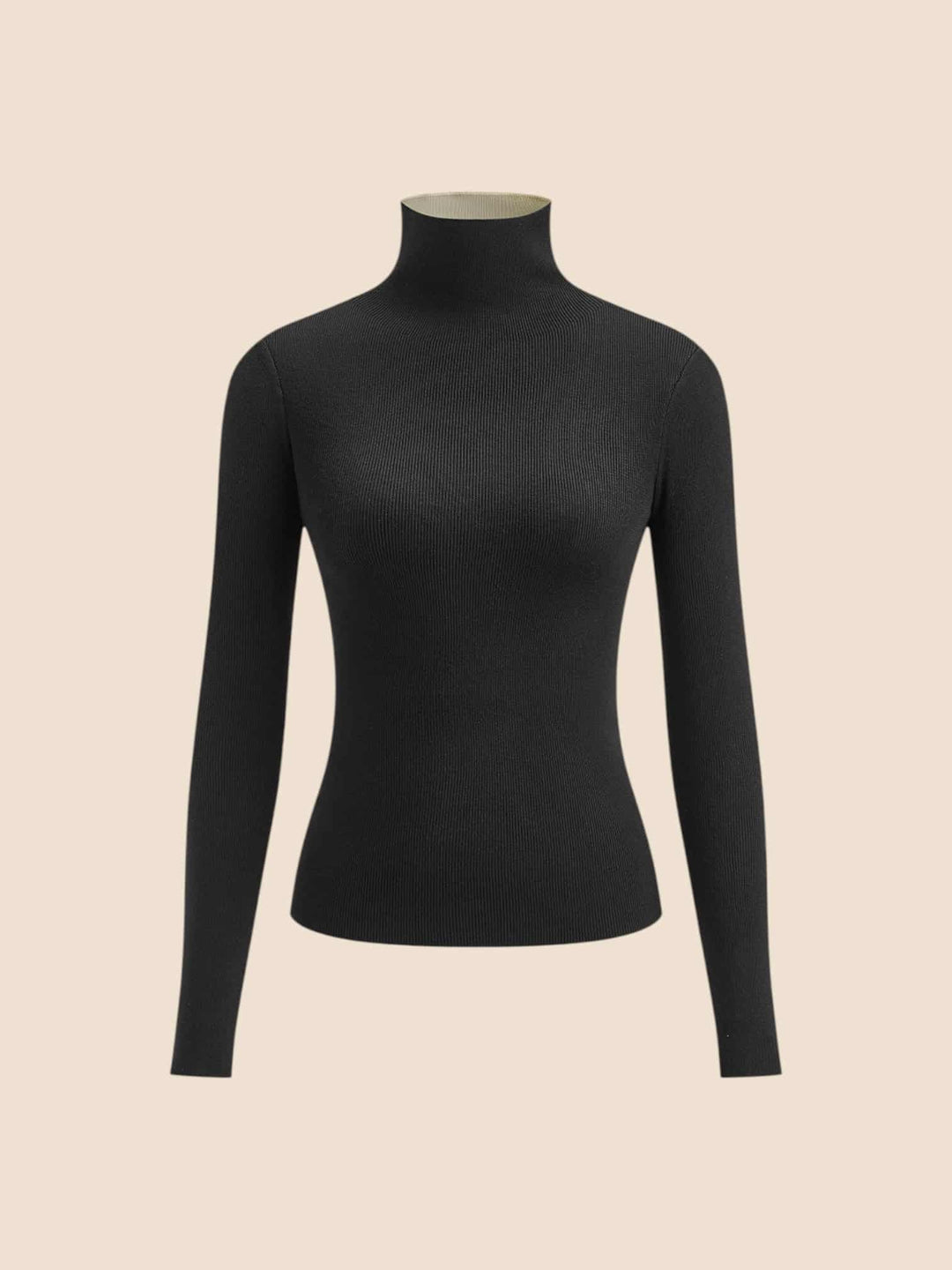 Two Tone Double Sided Long Sleeve Knit Top