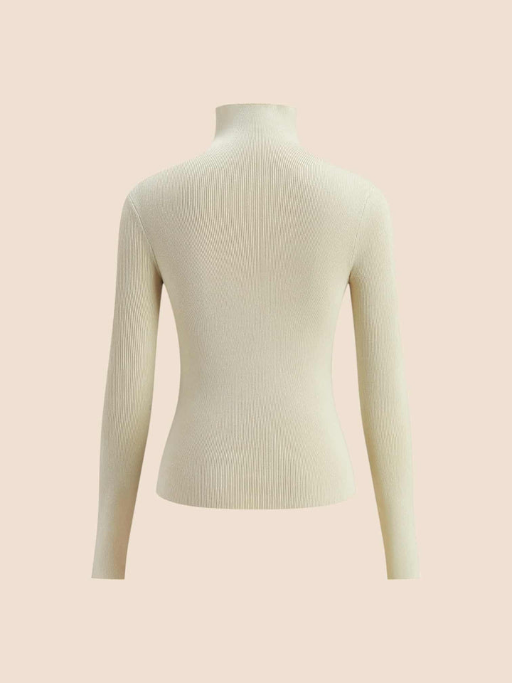 Two Tone Double Sided Long Sleeve Knit Top
