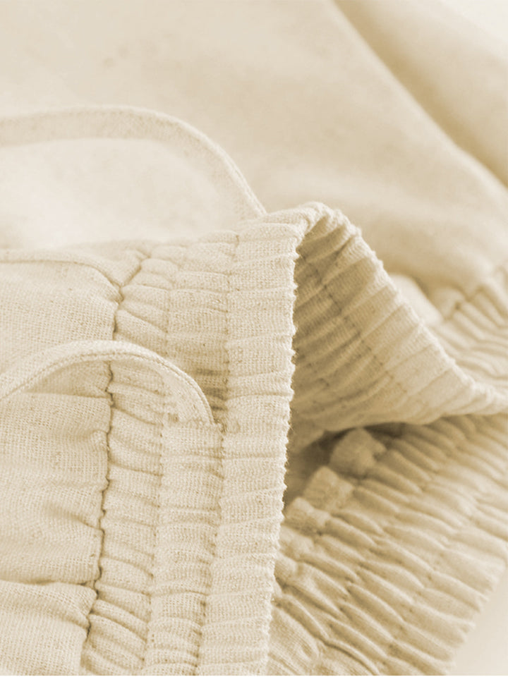 ALMUDENA | CONJUNTO CAMISERO DE LINO BLANCO