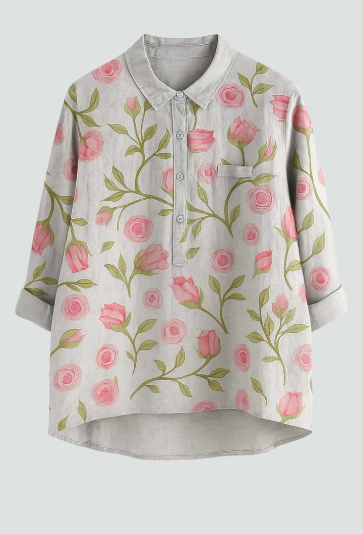 SHIREEN | CAMISA CON VOLANTES ROMÁNTICOS