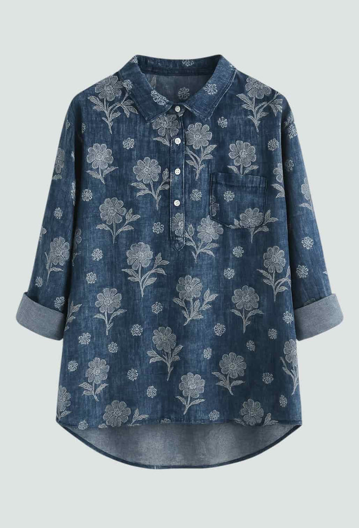 SHIREEN | CAMISA CON VOLANTES ROMÁNTICOS