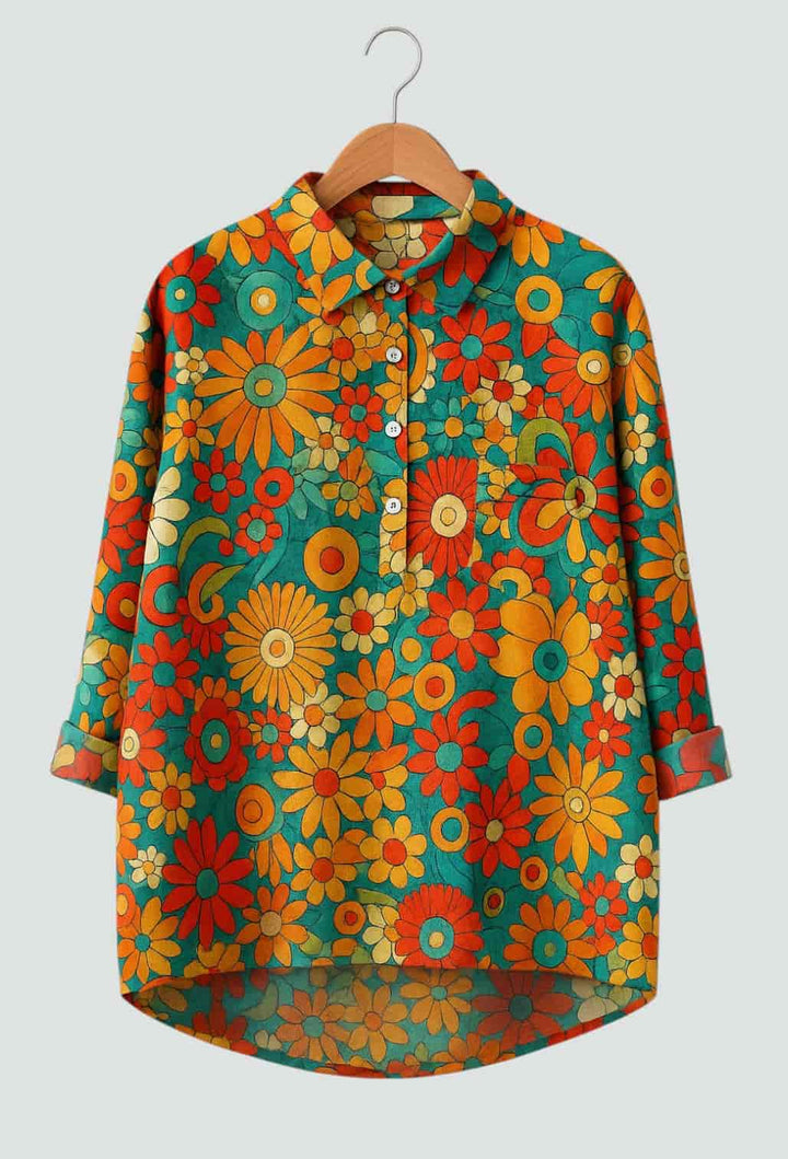 SHIREEN | CAMISA CON VOLANTES ROMÁNTICOS