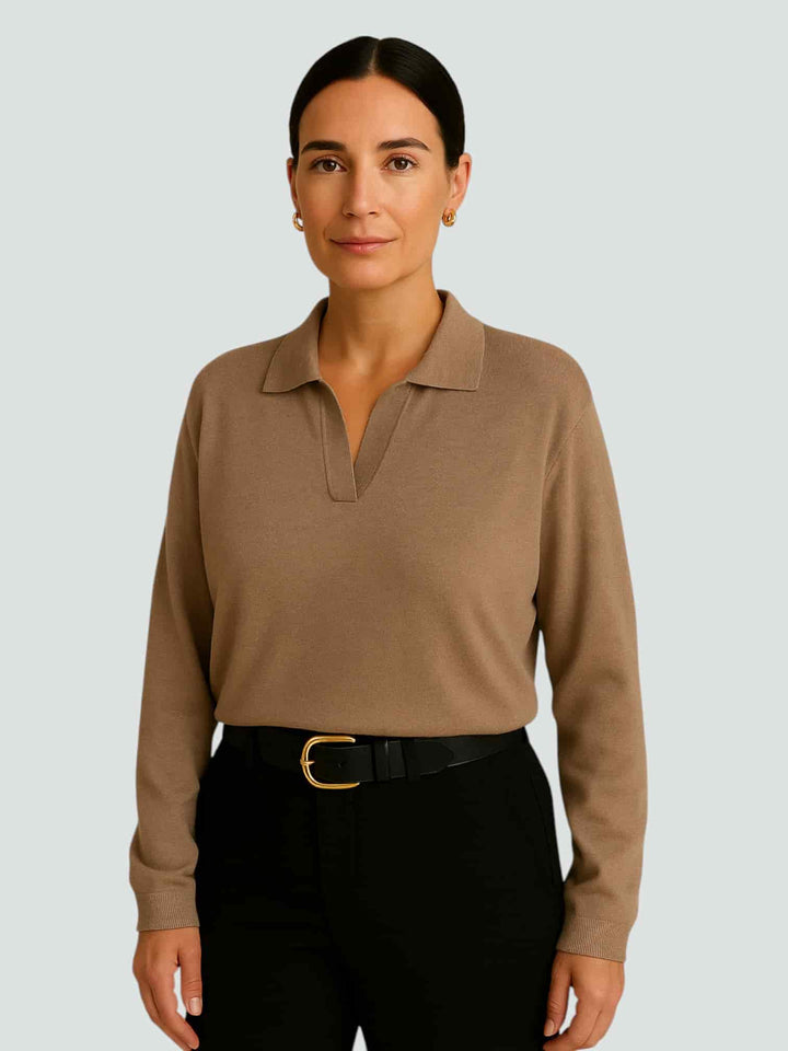 CARMEN | JERSEY DE PUNTO CON CUELLO ABIERTO