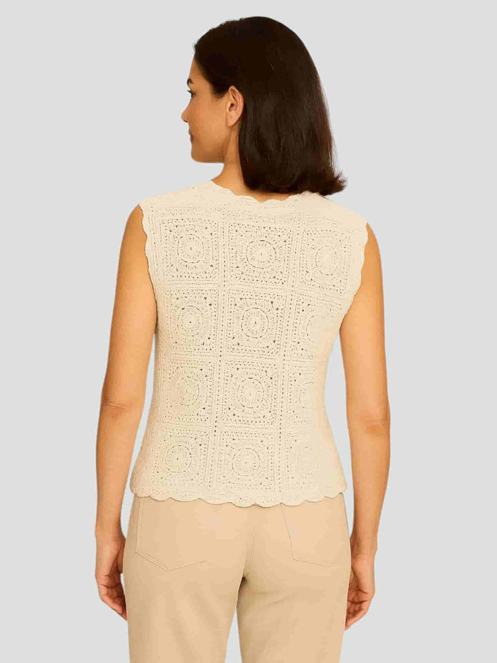ANA | TOP DE CROCHET CON BOTONES