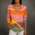 CAMILA | COLORFUL V-NECK SWEATER