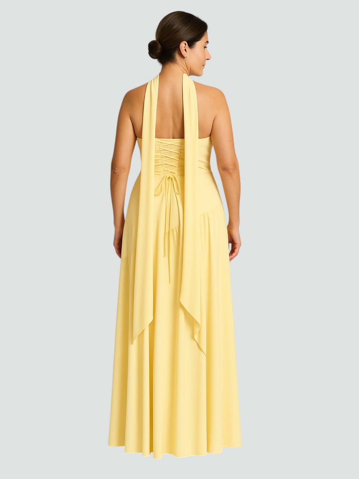 BARRAN | VESTIDO LARGO CON CORTE ELEGANTE Y SILUETA ATEMPORA