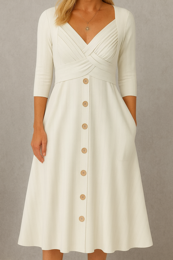 ALBA | VESTIDO DISEÑADO PARA DISIMULAR EL ABDOMEN CON ELEGANCIA