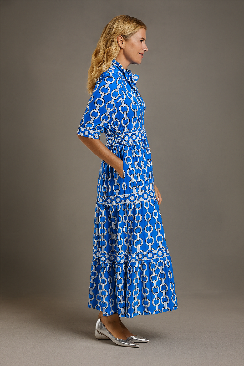 AZULINA |  VESTIDO CAMISERO MIDI QUE REALZA TU BELLEZA NATURAL