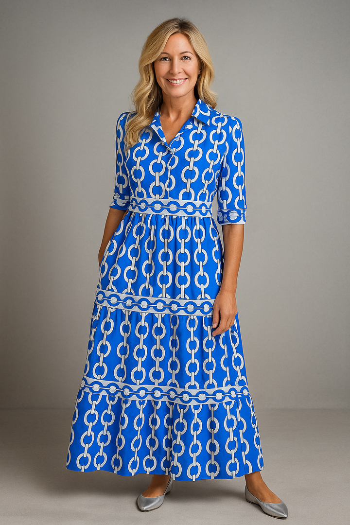 AZULINA |  VESTIDO CAMISERO MIDI QUE REALZA TU BELLEZA NATURAL