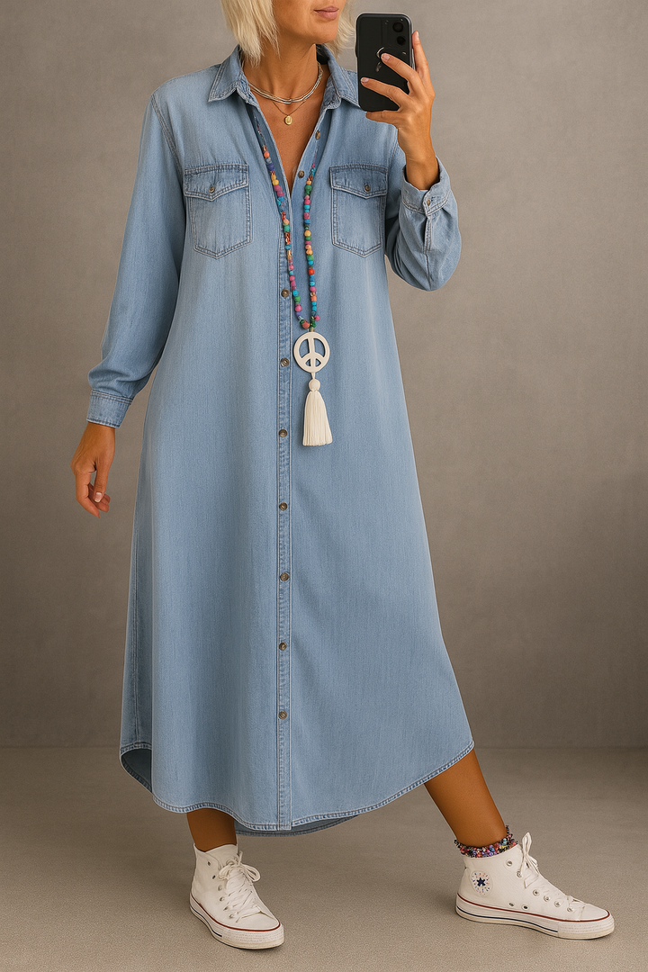 SOFÍA | VESTIDO MAXI CON TEXTURA SOFISTICADA