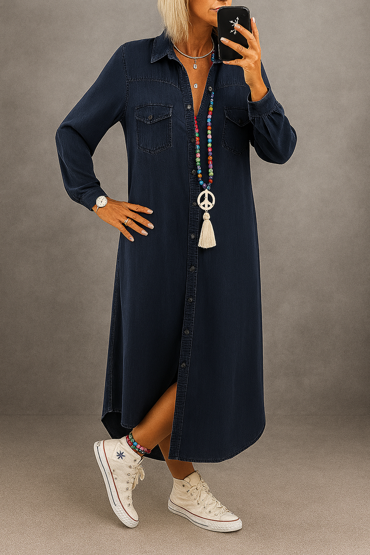 SOFÍA | VESTIDO MAXI CON TEXTURA SOFISTICADA