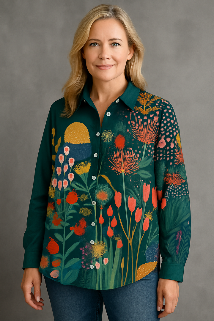 ANNIKA | CAMISA COLORIDA CON TOQUE ARTÍSTICO