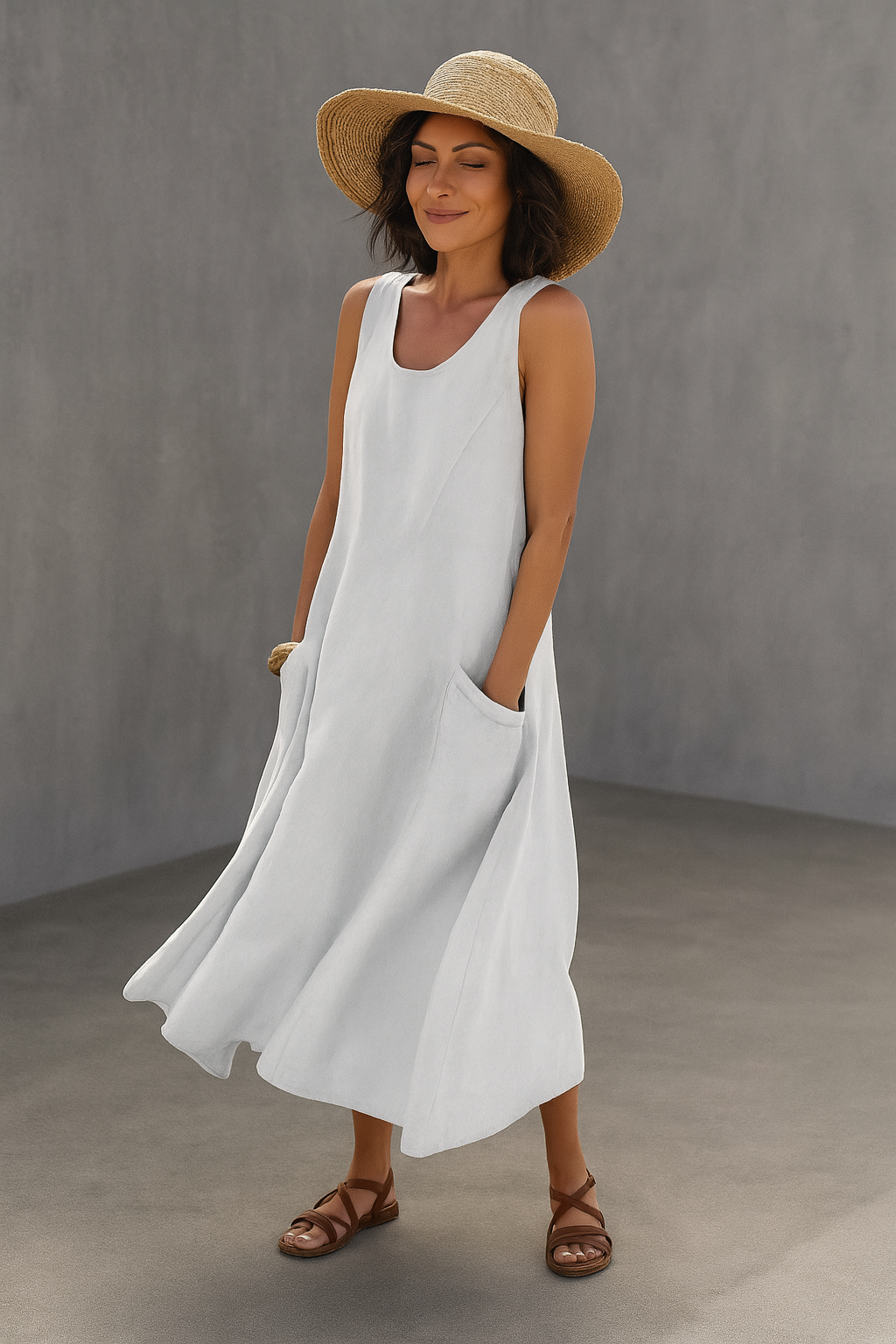 CARMELA | VESTIDO LARGO DE LÍNEAS SUAVES