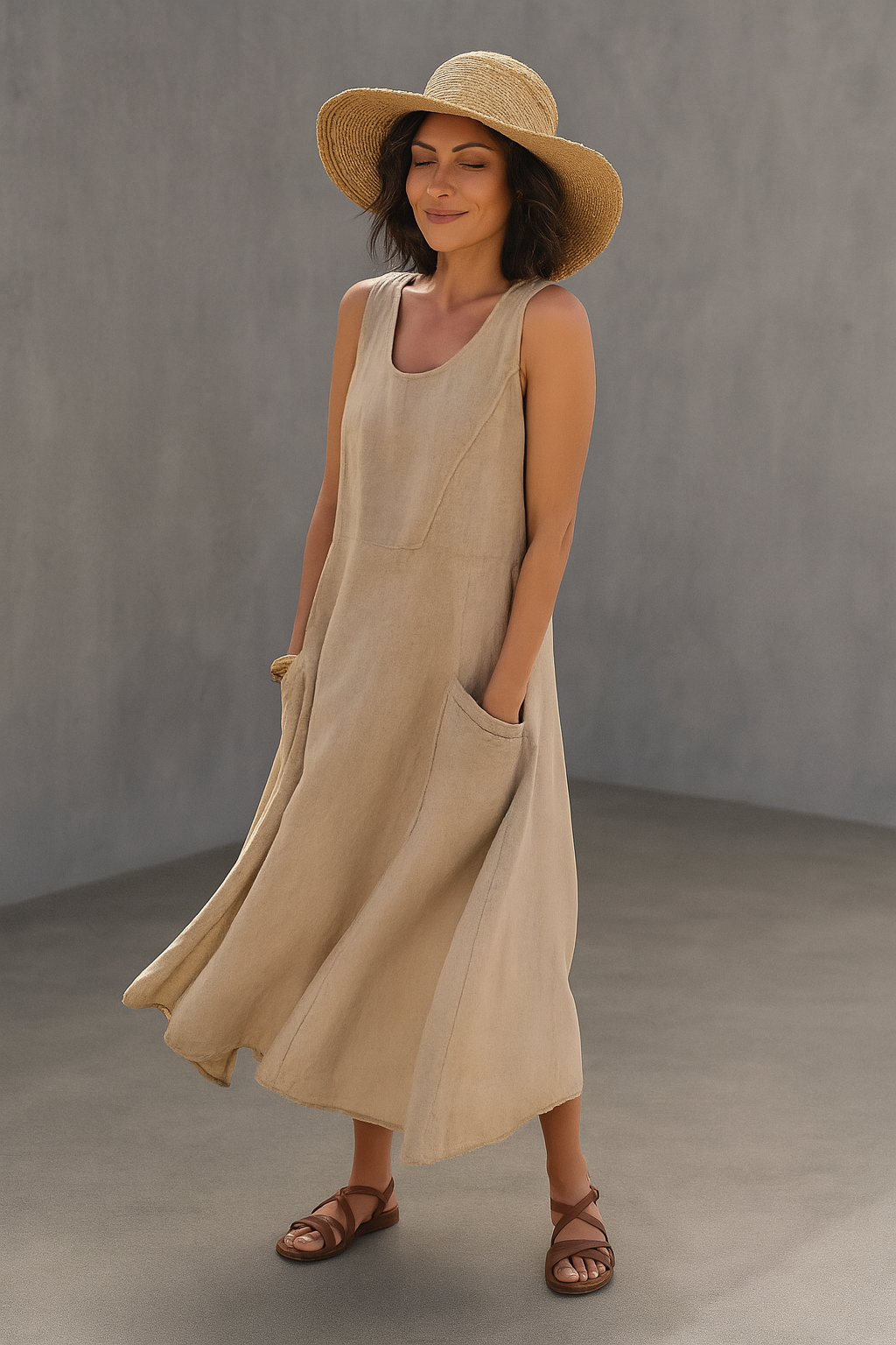 CARMELA | VESTIDO LARGO DE LÍNEAS SUAVES