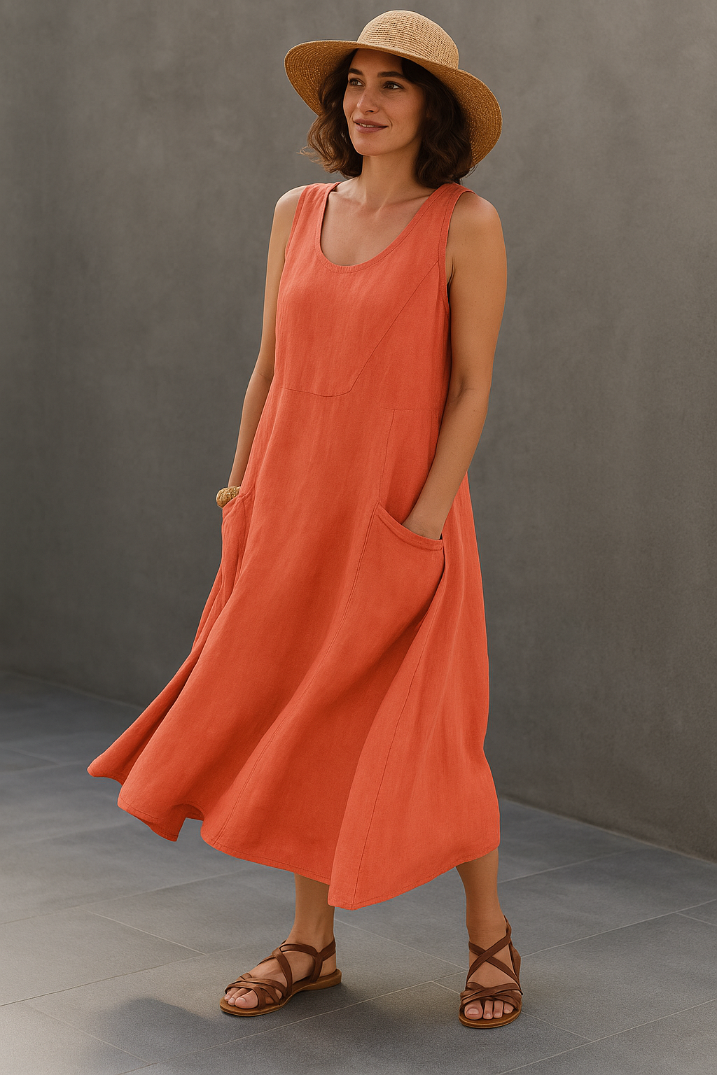 CARMELA | VESTIDO LARGO DE LÍNEAS SUAVES