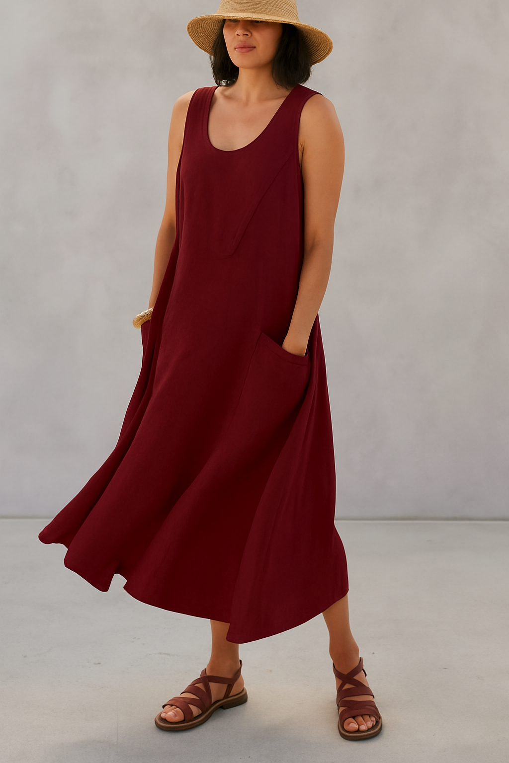 CARMELA | VESTIDO LARGO DE LÍNEAS SUAVES