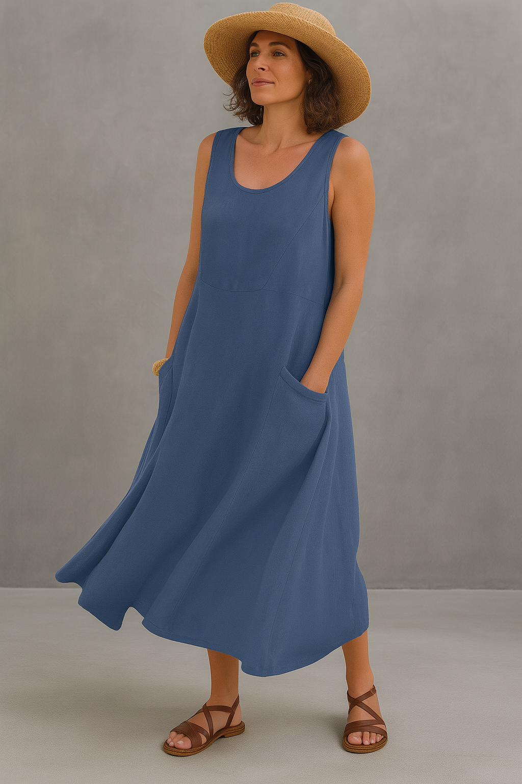 CARMELA | VESTIDO LARGO DE LÍNEAS SUAVES