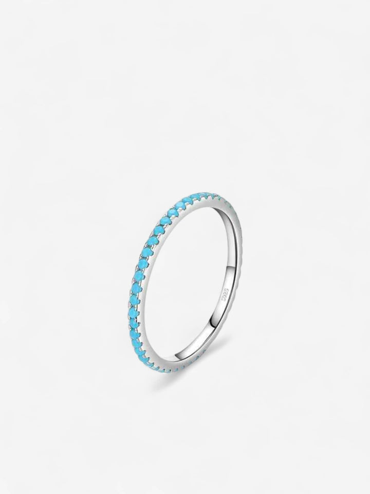 AURORA ETERNITY | ANILLO CON PIEDRAS TURQUESAS Y ELEGANCIA ESCANDINAVA