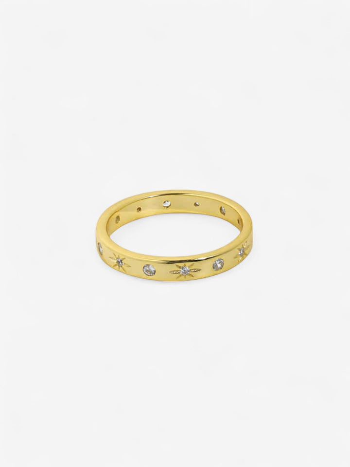 CELESTE STAR BAND | ANILLO CON ESTRELLAS, LUNAS Y MAGIA DIARIA