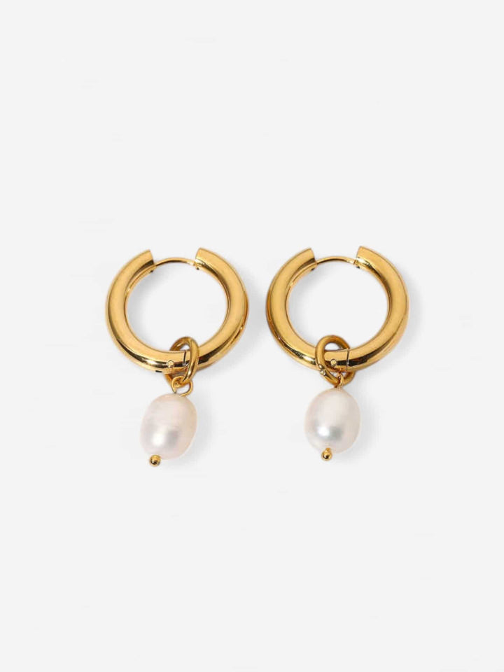 SOLÉA PEARL | AROS MINIMALISTAS CON PERLAS NATURALES