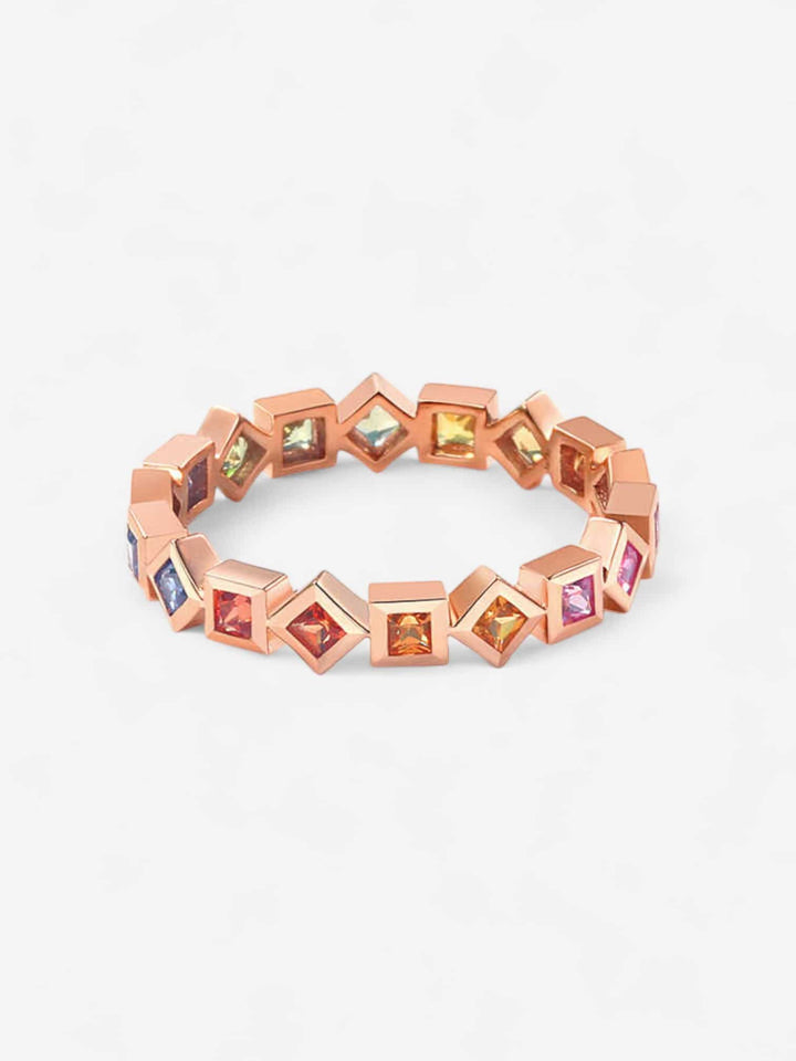 AURORA RAINBOW | ANILLO ESCULTÓRICO CON LUZ Y COLOR PROPIO