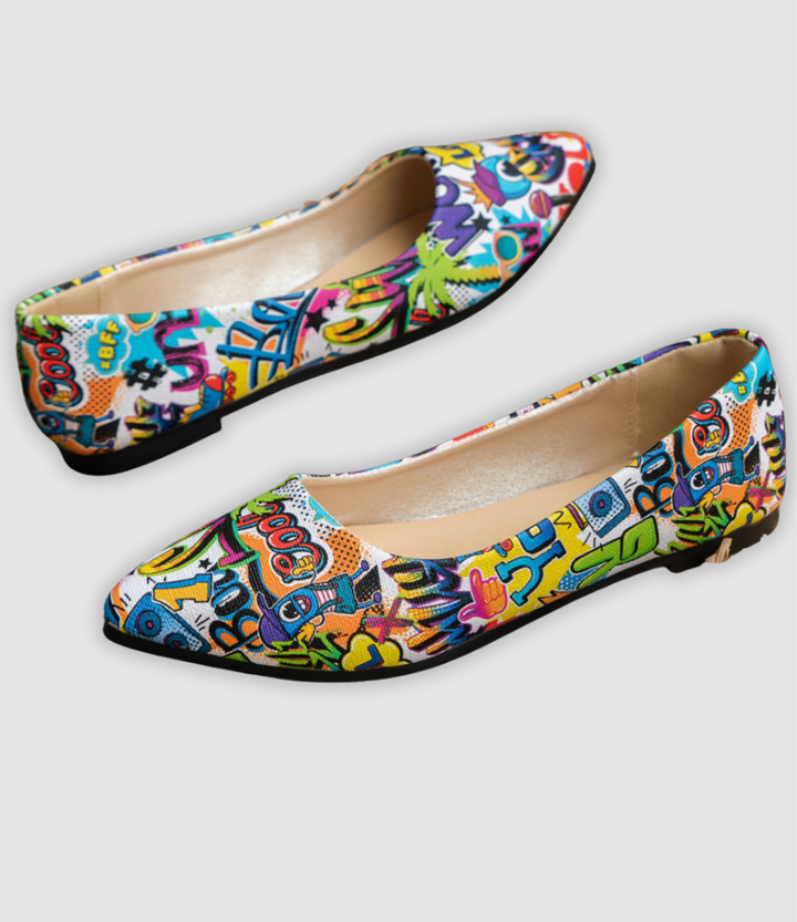GLORIA | GRAFFITI SOFT STEP LOAFERS