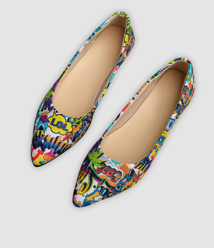 GLORIA | GRAFFITI SOFT STEP LOAFERS