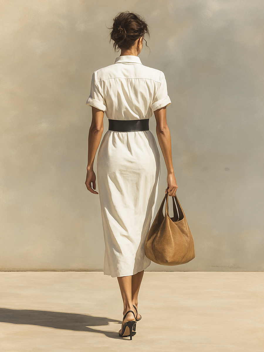 SOFIA | SHIRT MIDI DRESS